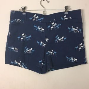 Ann Taylor Loft The Rivera Short Navy Flamingos